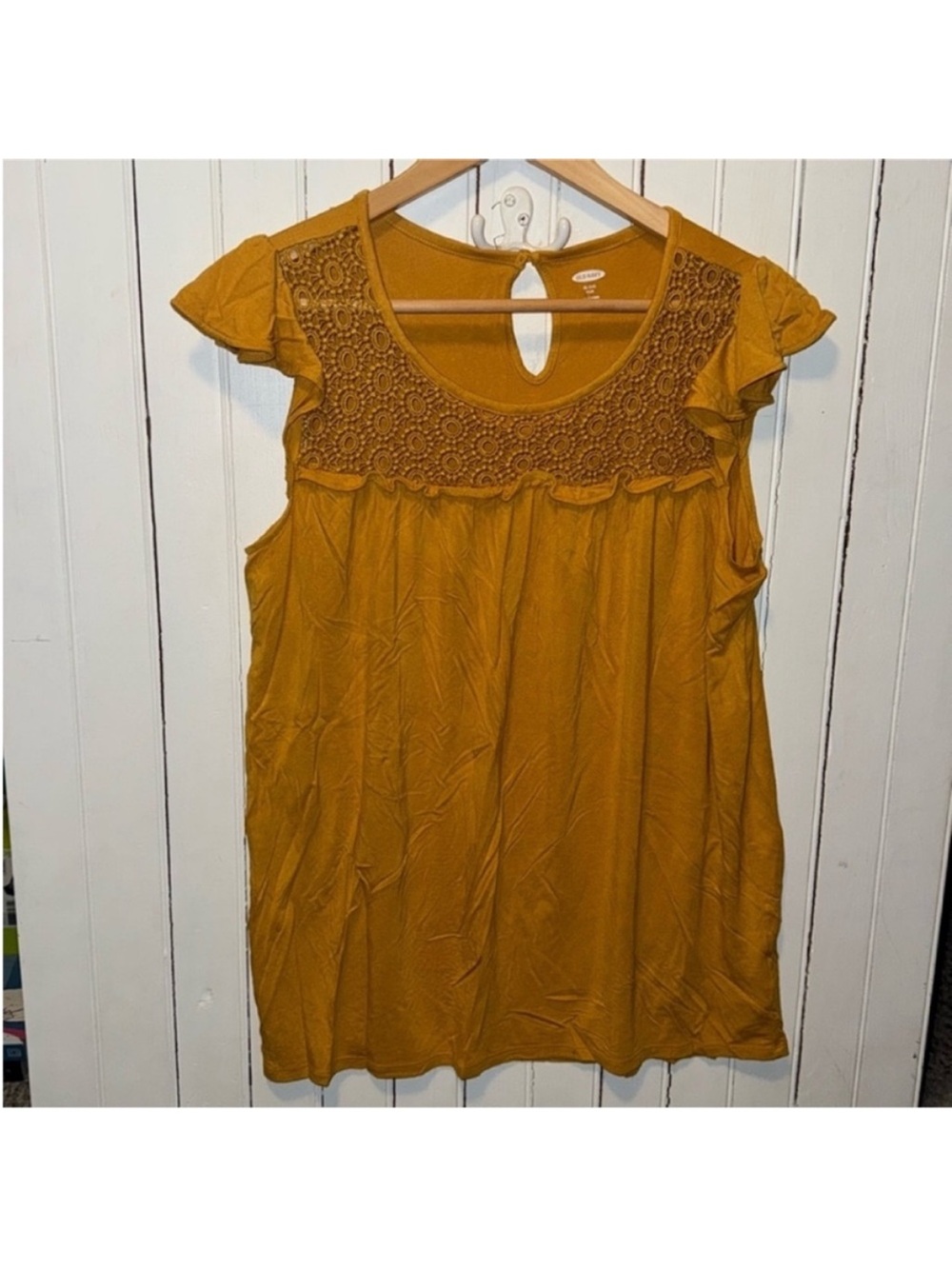Old Navy Top Mustard Yellow Size XL